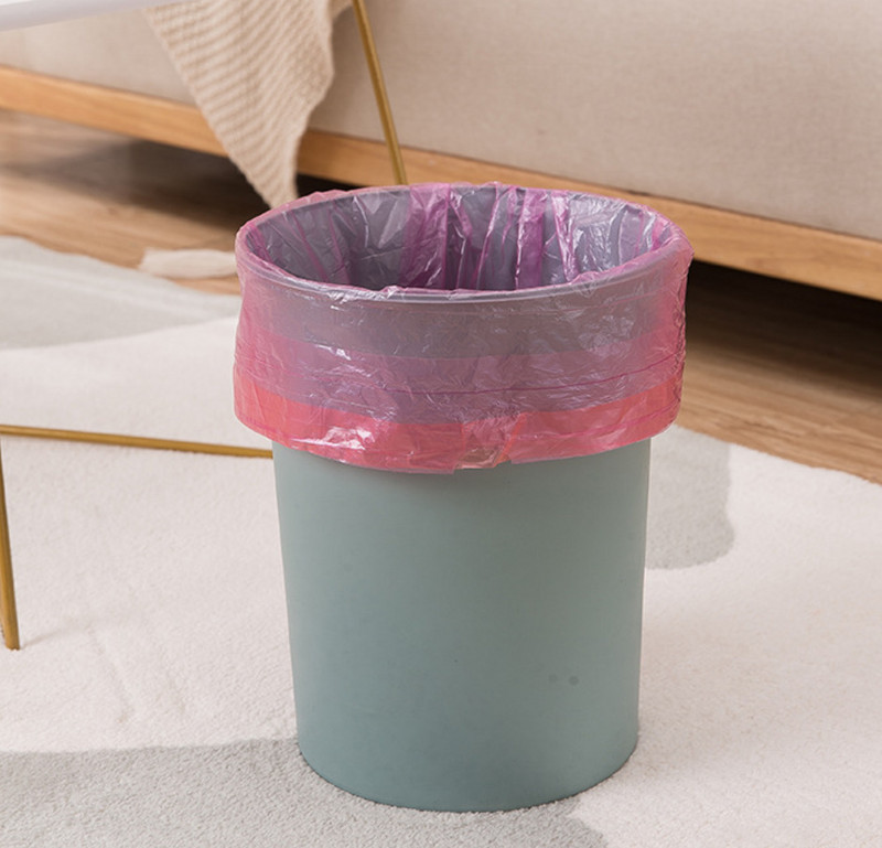 Háztartási hordozható megvastagított szemeteszsák húzózsinórral záródó konyhai szemetes zsák eldobható nagy szuper teherbíró