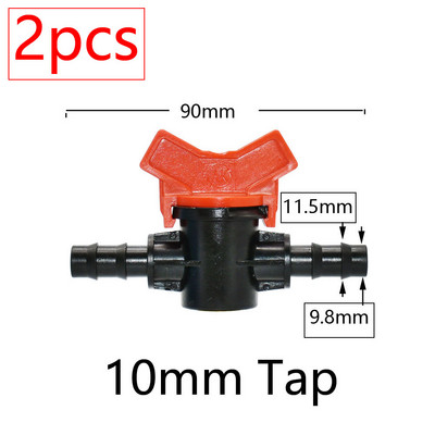 Μινιατούρες βαλβίδας ζεύξης Garden Tap για 4/7mm 3/8 10/16/20/25mm Εύκαμπτος σωλήνας Garden Irigation Pipe Pipe Barb