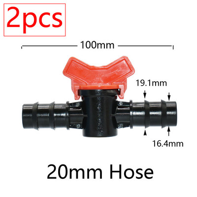 Μινιατούρες βαλβίδας ζεύξης Garden Tap για 4/7mm 3/8 10/16/20/25mm Εύκαμπτος σωλήνας Garden Irigation Pipe Pipe Barb