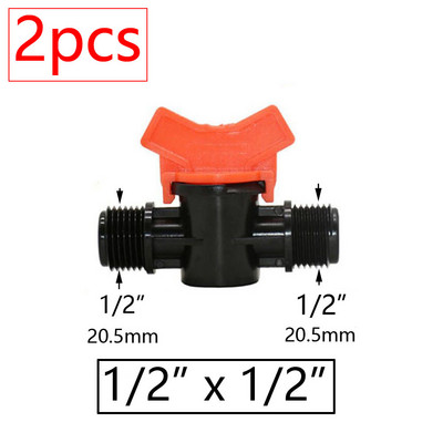 Μινιατούρες βαλβίδας ζεύξης Garden Tap για 4/7mm 3/8 10/16/20/25mm Εύκαμπτος σωλήνας Garden Irigation Pipe Pipe Barb