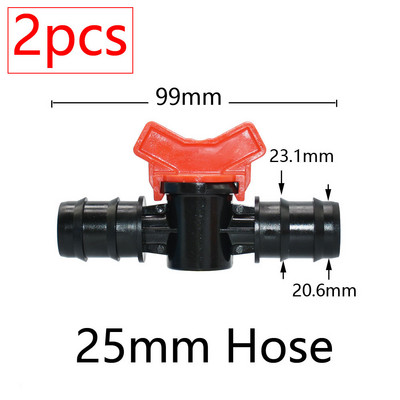 Μινιατούρες βαλβίδας ζεύξης Garden Tap για 4/7mm 3/8 10/16/20/25mm Εύκαμπτος σωλήνας Garden Irigation Pipe Pipe Barb