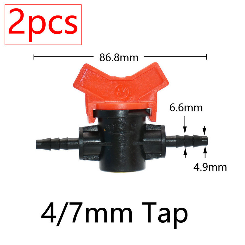 Kerti csap miniatűr csatlakozó szelep csatlakozók 4/7mm 3/8 10/16/20/25mm tömlő Kerti víz öntözőcső adapter szár