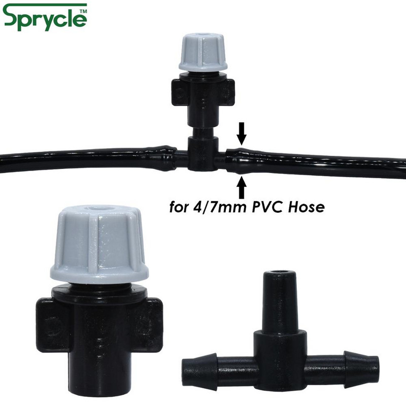 SPRYCLE 20 DB Állítható kerti csepegtető öntözés permetező fúvókák csepegtető öntöző permetező porlasztó locsoló 4/7 mm-es pólócsatlakozó