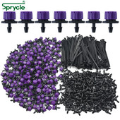 SPRYCLE üvegházhatású, 1/4 hüvelykes tömlő, automatikus öntözési locsoló csepegtető 4/7 mm-es Tee-csatlakozó mikroköd-permetező csepegtető öntözőkészlet eszközök