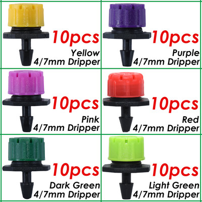 SPRYCLE üvegházhatású, 1/4 hüvelykes tömlő, automatikus öntözési locsoló csepegtető 4/7 mm-es Tee-csatlakozó mikroköd-permetező csepegtető öntözőkészlet eszközök