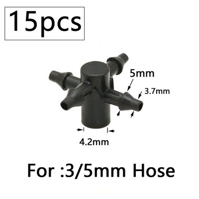 Garden 2L 4L 8L Dripper 1/8" 1/4" Dropper Watering Fitting 2/4-Way Pipe Water Connector 4/7mm 3/5mm Hose Bend Arrow Emitter