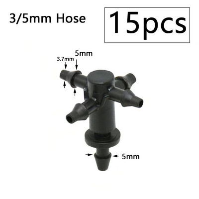 Garden 2L 4L 8L Dripper 1/8" 1/4" Dropper Watering Fitting 2/4-Way Pipe Water Connector 4/7mm 3/5mm Hose Bend Arrow Emitter