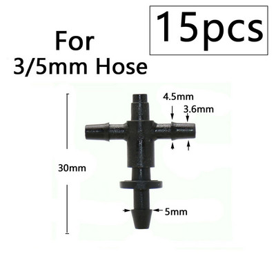 Garden 2L 4L 8L Dripper 1/8" 1/4" Dropper Watering Fitting 2/4-Way Pipe Water Connector 4/7mm 3/5mm Hose Bend Arrow Emitter