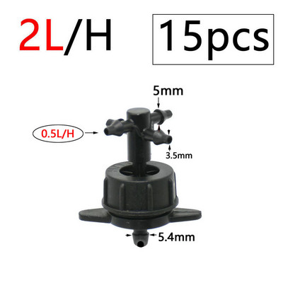 Garden 2L 4L 8L Dripper 1/8" 1/4" Dropper Watering Fitting 2/4-Way Pipe Water Connector 4/7mm 3/5mm Hose Bend Arrow Emitter