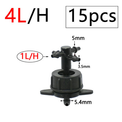 Garden 2L 4L 8L Dripper 1/8" 1/4" Dropper Watering Fitting 2/4-Way Pipe Water Connector 4/7mm 3/5mm Hose Bend Arrow Emitter