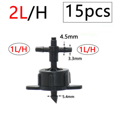 Garden 2L 4L 8L Dripper 1/8" 1/4" Dropper Watering Fitting 2/4-Way Pipe Water Connector 4/7mm 3/5mm Hose Bend Arrow Emitter