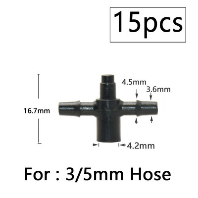 Garden 2L 4L 8L Dripper 1/8" 1/4" Dropper Watering Fitting 2/4-Way Pipe Water Connector 4/7mm 3/5mm Hose Bend Arrow Emitter