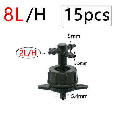 Garden 2L 4L 8L Dripper 1/8" 1/4" Dropper Watering Fitting 2/4-Way Pipe Water Connector 4/7mm 3/5mm Hose Bend Arrow Emitter