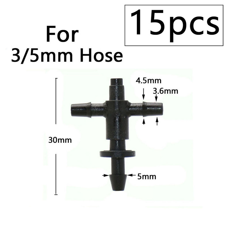 Kerti 2L 4L 8L csepegtető 1/8" 1/4" csepegtető öntözési idom 2/4 utas vízcső csatlakozó 4/7mm 3/5mm tömlőhajlítás nyílkibocsátó