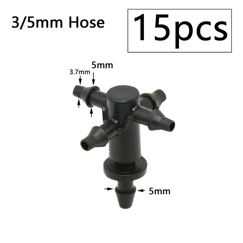 Kerti 2L 4L 8L csepegtető 1/8" 1/4" csepegtető öntözési idom 2/4 utas vízcső csatlakozó 4/7mm 3/5mm tömlőhajlítás nyílkibocsátó