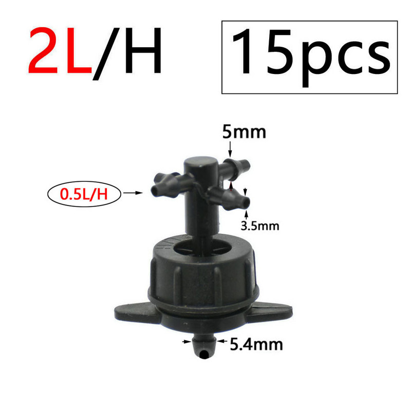 Kerti 2L 4L 8L csepegtető 1/8" 1/4" csepegtető öntözési idom 2/4 utas vízcső csatlakozó 4/7mm 3/5mm tömlőhajlítás nyílkibocsátó