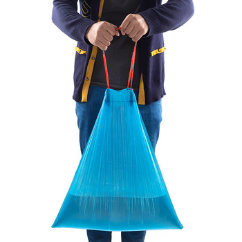 15бр./Рула 45x50cm Тип на шнурове Еднократни торби за боклук Пластмасови торбички за боклук Кухненски цветни торбички