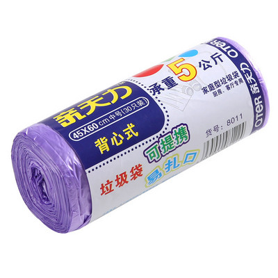 Vastag mellény típusú hordozható színes szemeteszsák otthoni konyha nagy műanyag zacskó