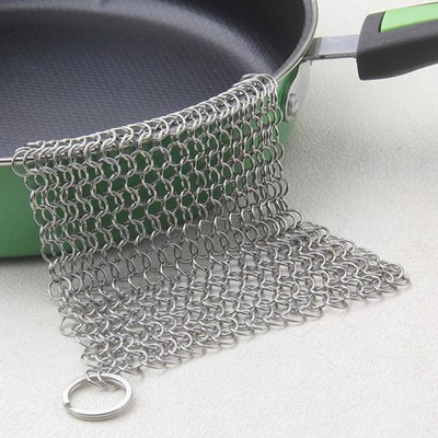 1 Pc Steel Finger Cast Iron Cleaner Chain mail Palm Brush Scrubber Brush Kitchen Wash Tool