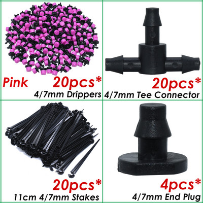 SPRYCLE kerti automata öntözőlocsoló csepegtető T-csatlakozó csepegtető öntözőkészlet Micro Mist spray hűtőrendszer 4/7 mm-es tömlő