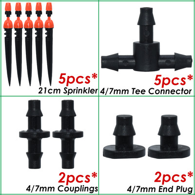 SPRYCLE kerti automata öntözőlocsoló csepegtető T-csatlakozó csepegtető öntözőkészlet Micro Mist spray hűtőrendszer 4/7 mm-es tömlő