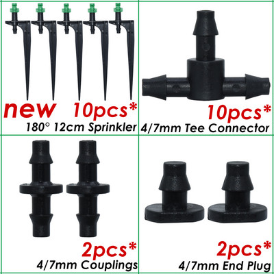 SPRYCLE kerti automata öntözőlocsoló csepegtető T-csatlakozó csepegtető öntözőkészlet Micro Mist spray hűtőrendszer 4/7 mm-es tömlő