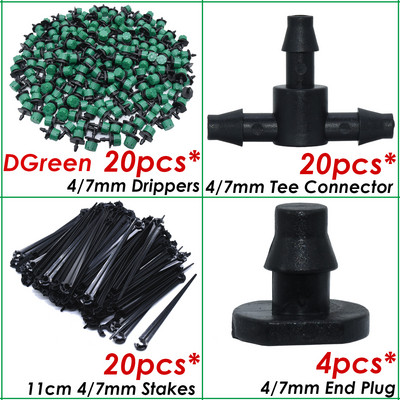 SPRYCLE kerti automata öntözőlocsoló csepegtető T-csatlakozó csepegtető öntözőkészlet Micro Mist spray hűtőrendszer 4/7 mm-es tömlő