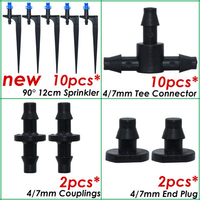 SPRYCLE kerti automata öntözőlocsoló csepegtető T-csatlakozó csepegtető öntözőkészlet Micro Mist spray hűtőrendszer 4/7 mm-es tömlő