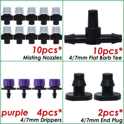 SPRYCLE kerti automata öntözőlocsoló csepegtető T-csatlakozó csepegtető öntözőkészlet Micro Mist spray hűtőrendszer 4/7 mm-es tömlő