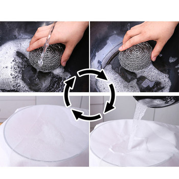 Scrubber από σύρμα από ανοξείδωτο χάλυβα Συμπαγές και ελαφρύ πλυντήριο πιάτων για γρήγορη αφαίρεση επίμονων λεκέδων