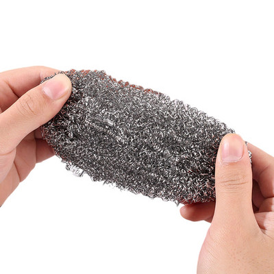 Stainless Steel Wire Material Scrubber Compact and Light Dish Scrubber for Quickly Removing Stubborn Stains