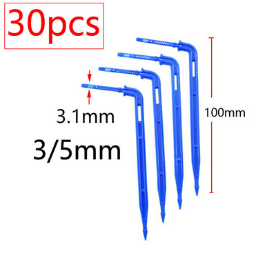 1/8 1/4" hajlított nyíl csepegtető mikro csepegtető öntözősugárzók 3/5 4/7 mm-es tömlőhöz Kerti öntözést megtakarító mikro csepegtető üvegházhoz