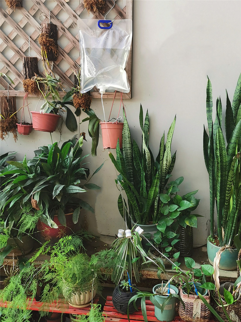 Önöntöző csepegtető zsák 3 l/3,5 l/5 l automatikus öntöző műtrágya csepegtető zsák Virágos zöldség Bonsai cserepes öntözőkészülék