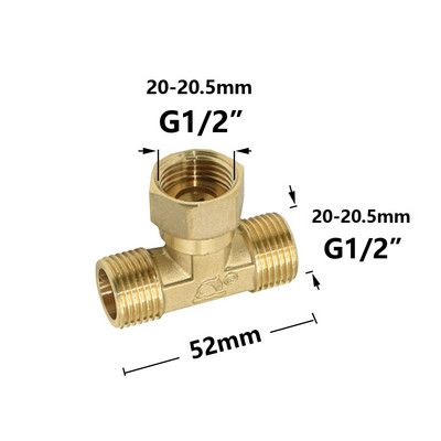 Žalvario 1/2`` 3/4`` 1 colio sriegio jungties trišakis alkūnės skersinio galo mova varinis adapteris sodo vandens vamzdžių jungiamosios detalės