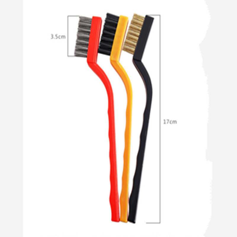 3 tk / komplekt gaasipliidi puhastushari 3 stiilis harjapea nailon raudtraat vasktraat võimas saaste eemaldamise hari köögitööriistad