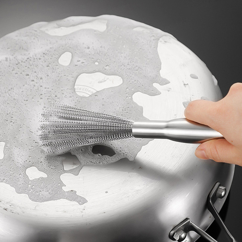 304 Roostevabast terasest poti traathari Kodumajapidamises kasutatavast terasest traatpuhastushari Köök ei kahjusta potti kaussi mustuse eemaldamise artefakt