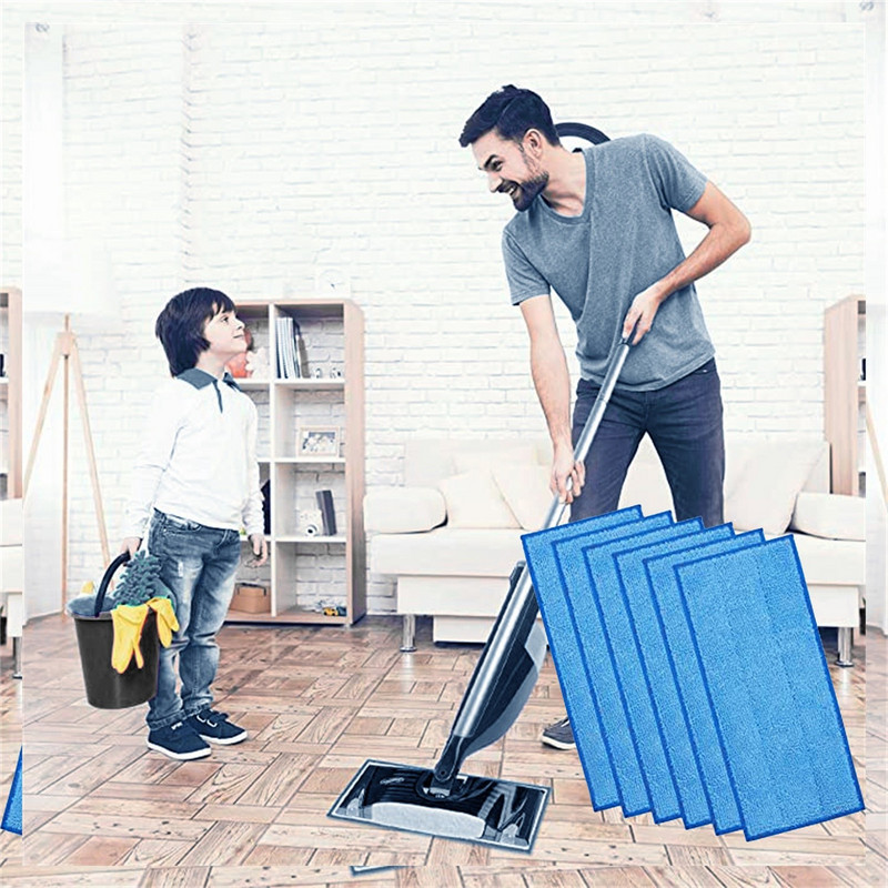 Nedves/száraz Chiffon De Nettoyage Pano Prato mikroszálas padlótörlő párnák csere a Swiffer WetJet lapos felmosó kendőhöz, géppel mosható