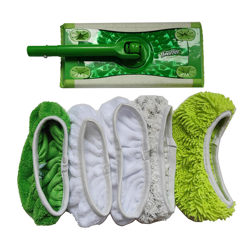 Vastagított elasztikus szalag lapos felmosó kendő korall gyapjú/mikroszálas/zsenília csere Rotary Mop tisztítólap Háztartási eszközök