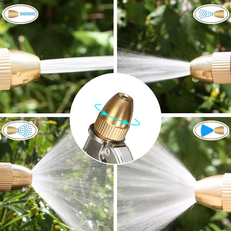 1db nagynyomású vízpermetező pisztoly Fémbevonat Kerti tömlő Cső Pázsit Állítható mód Permetezés Kerti Öntözés Autómosó