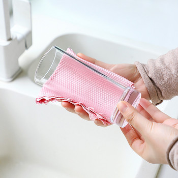 5 τμχ Πετσέτα καθαρισμού κουζίνας Αντιλιπαντικά Πανί Σκουπίσματος Απορροφήσιμος Πασπαλός Ψαριού Πανί Καθαρισμός Πιάτων Γυαλιού Παράθυρου
