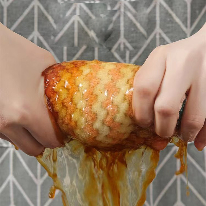 5 DB mikroszálas vastag konyhai törölköző mosogatórongy háztartási konyhai rongyok Gadget tapadásmentes olajos asztal tisztító törlőkendővel törlőkendő