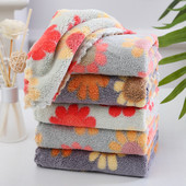 4 τεμ/σετ Coral Fleece Πανί Καθαρισμού Ηλίανθου Πανί Απορροφητικό Πανί Πιάτων Κουζίνας Πανί Καθαρισμού Οικιακής Πετσέτας