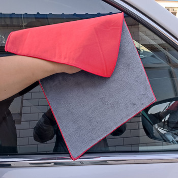 Велурена двустранна абсорбираща кърпа за сушене на кола, кърпа за почистване на стъкла за прозорци, автомобили, кухненски огледала, без следи, за многократна употреба 30CMx30CM