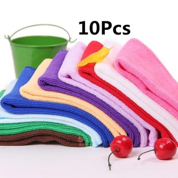 Χονδρική 10 τμχ Εξαιρετικά μαλακή πετσέτα μικροϊνών πανί πλυσίματος αυτοκινήτου για βερνίκι αυτοκινήτου και κερί Care Styling Καθαρισμός Μικροΐνες 25*25cm