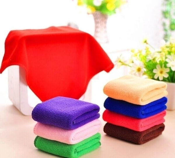 Nagyker 10 db Ultra Puha Mikroszálas Törülköző Autómosó Törlőkendő Autópolírozóhoz & Viaszhoz Autóápolás Styling Tisztító Mikroszálas 25*25cm