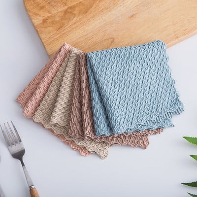 Kitchen Supplies Cleaning Towel Super Absorbent 1Pcs Multifunction Wiping Rags Polyester/Nylon Anti-grease Cleaning Cloth