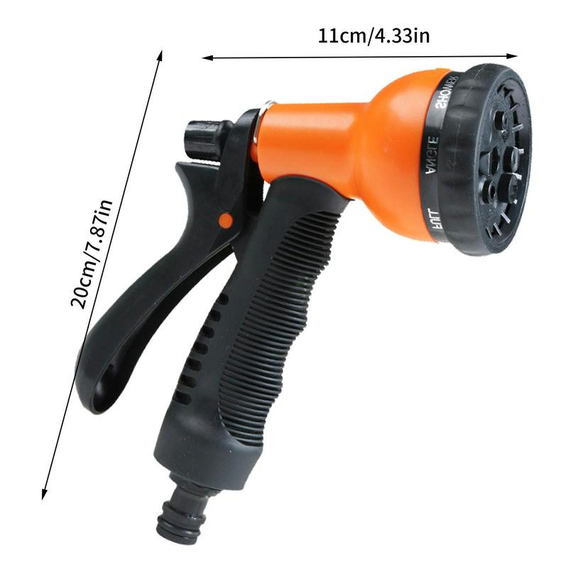 Nagynyomású tömlőfúvóka 8 mód öntözési permetező kerti virág öntözés öntöző locsoló állítható fúvóka autó öntöző eszköz
