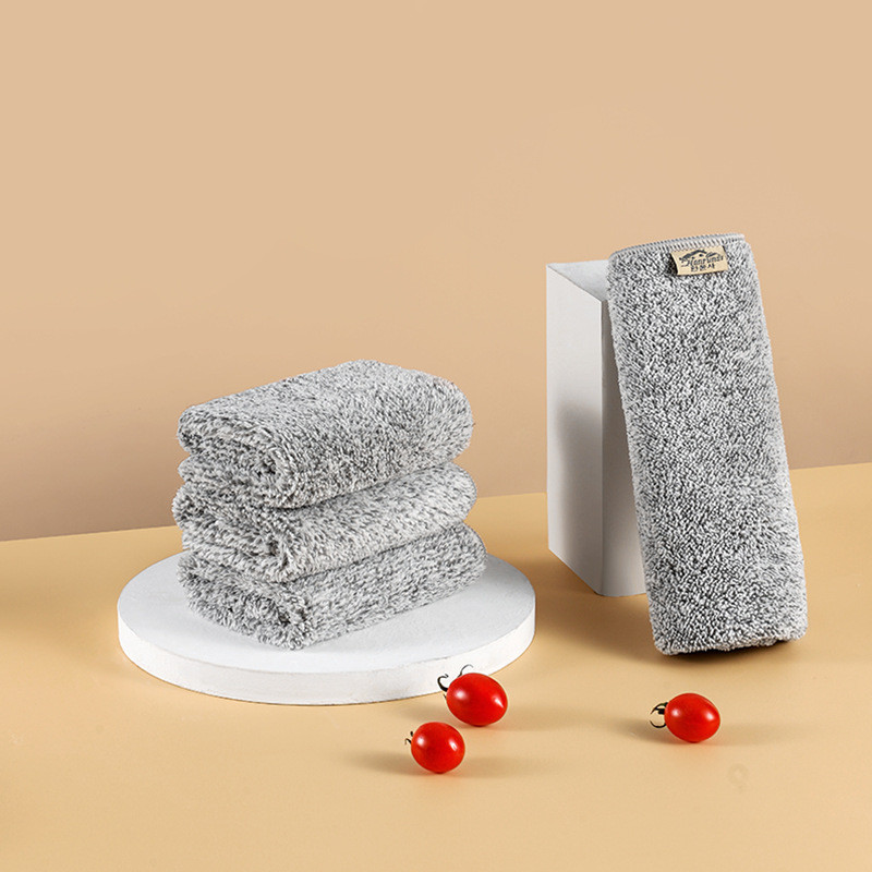 Bambusz szénszálas törlőkendők Vízfelszívás tapadásmentes olajmosás Konyhai törölköző Háztartási tisztító törlőeszközök