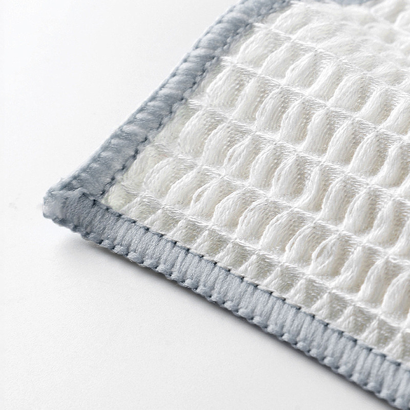 3 db törülköző tapadásmentes olajos gofri puha konyhai tisztítókendő bambuszszálas edény Erős nedvszívó súrolópárna méhsejt törlőrongy