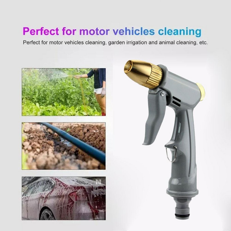 1db nagynyomású vízszóró pisztoly fém sárgaréz fúvóka kerti tömlő cső gyep autómosó permetező permetező autómosó szerszám vízpisztolyok